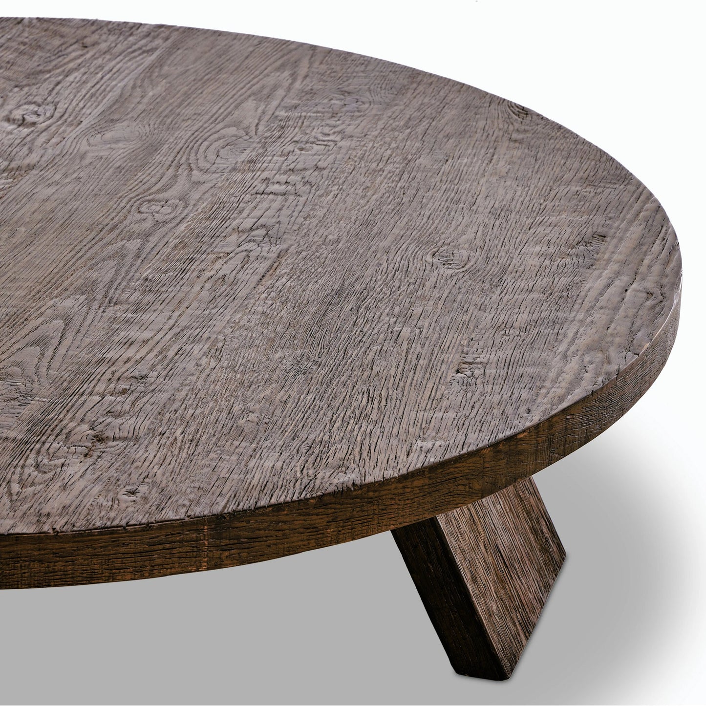 012 SI-2158500 | Closeup | Sparrow Coffee Table by Four Hands in ashen oak resawn. Made from resawn oak, poplar plywood in a modern style.