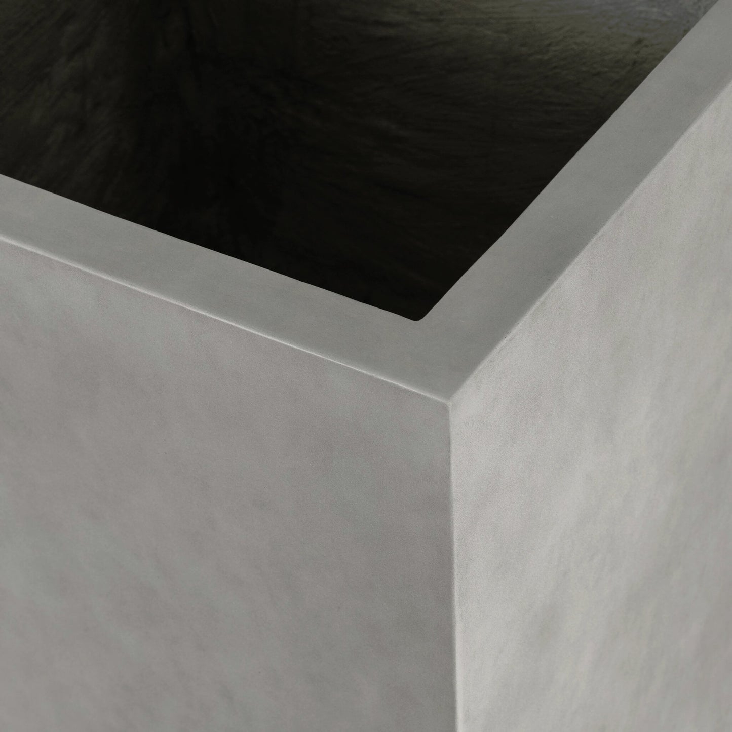 015 SI-2158255 | Closeup | Kiro Planter by Four Hands in natural grey concrete. Made from concrete in a modern style.