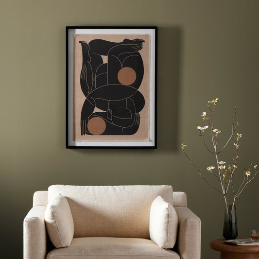 Rhythmic II by Coup d’Esprit by Four Hands. Made from black 2.5 maple, fredrix 558 raw canvas in a modern style.