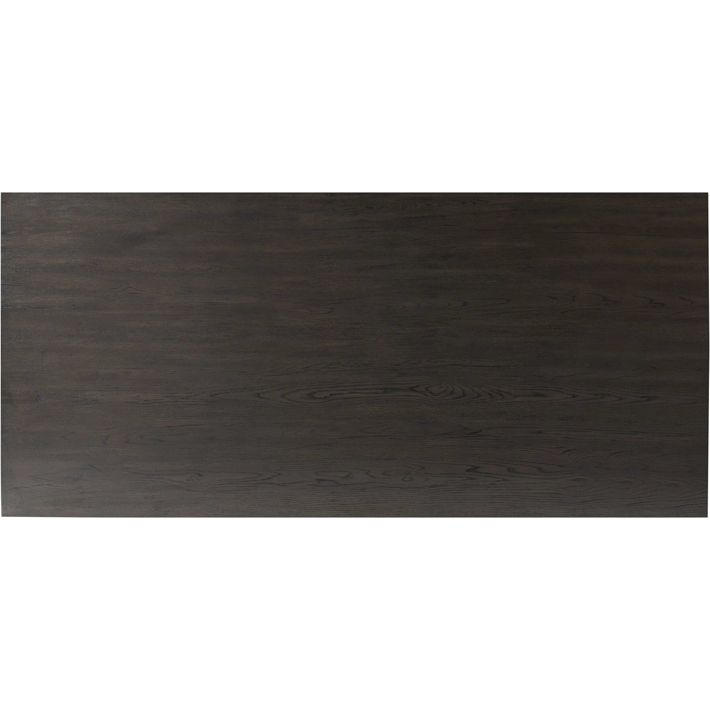 009 SI-2320129 | Closeup | Huxley Dining Table by Four Hands in smoked black veneer. Made from thick oak veneer, solid oak in a unique style.