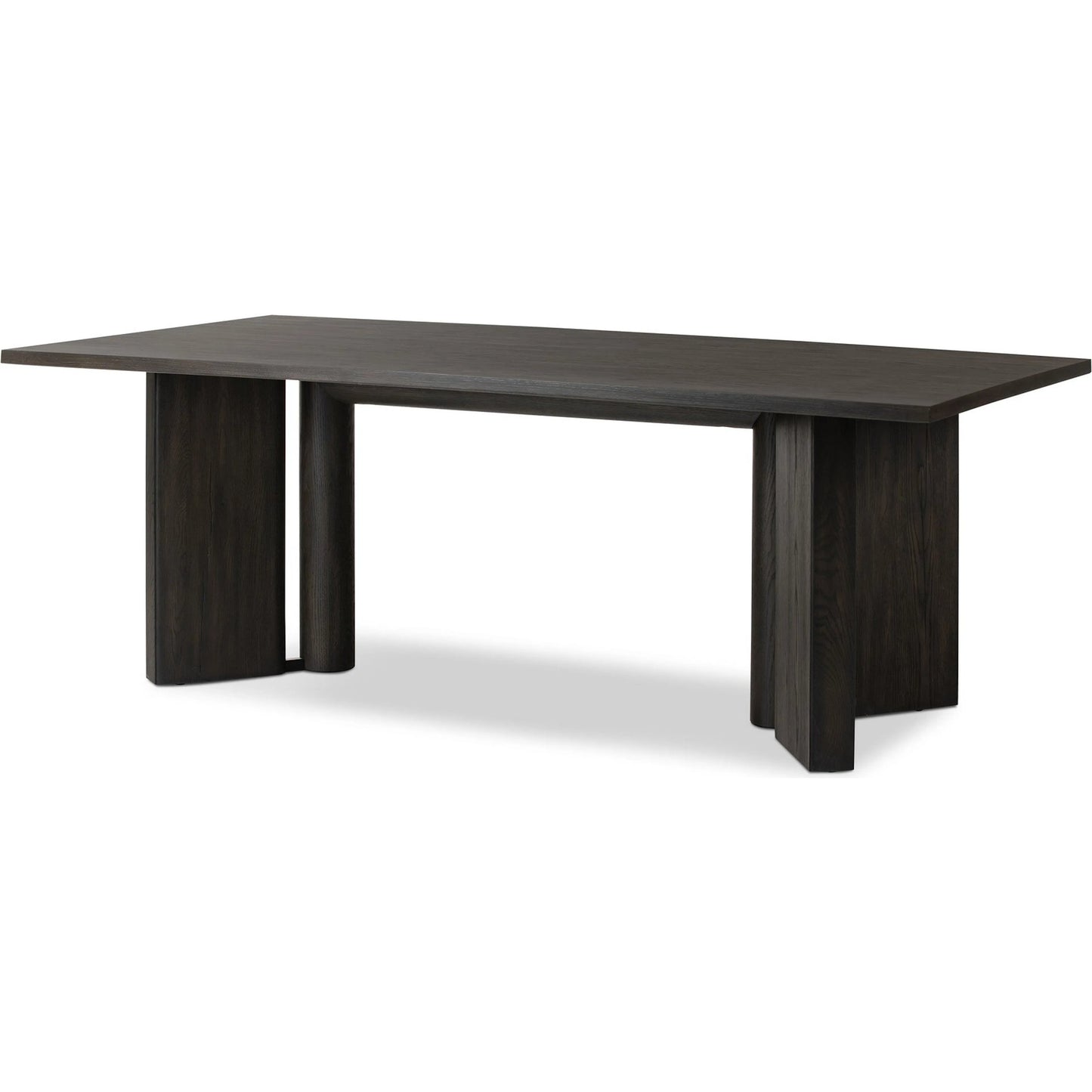 002 SI-2320129 | Primary Silo | Huxley Dining Table by Four Hands in smoked black veneer. Made from thick oak veneer, solid oak in a unique style.