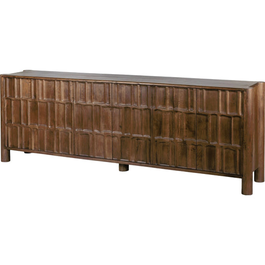 001 SI-2158153 | Primary Silo | Ezri Sideboard by Four Hands in cocoa oak, carved cocoa oak. Made from solid oak in a modern style.