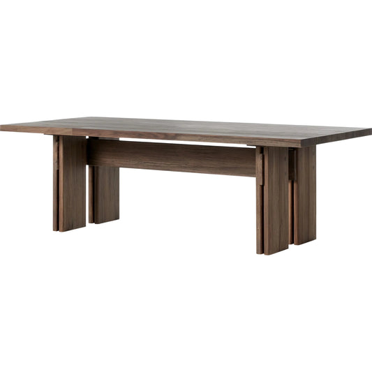 013 SI-2320222 | Primary Silo | Railay Outdoor Dining Table 96" by Four Hands in stained toasted brown-fsc. Made from solid fsc®-certified teak in a traditional style.
