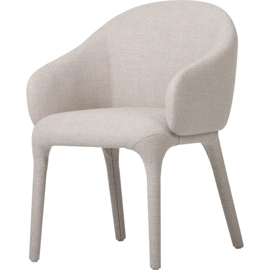 Bensen Dining Armchair by Four Hands in gibson taupe. Made from 97% polyester, 3% acrylic in a unique style.