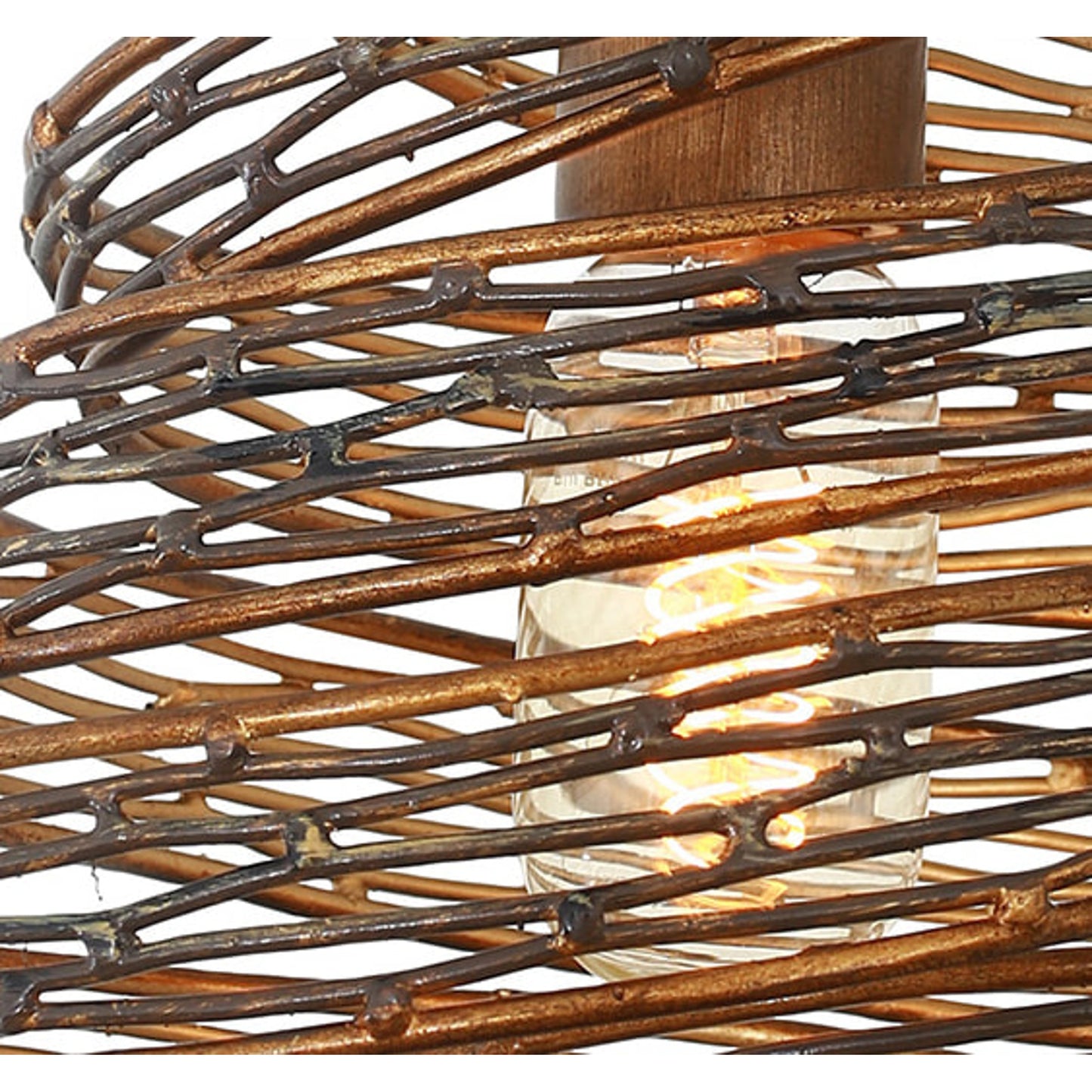 004 SR-817756 | Additional Silo | Flow III Twist Mini Pendant by Varaluz in hammered ore. Made from hammered ore in a modern style.