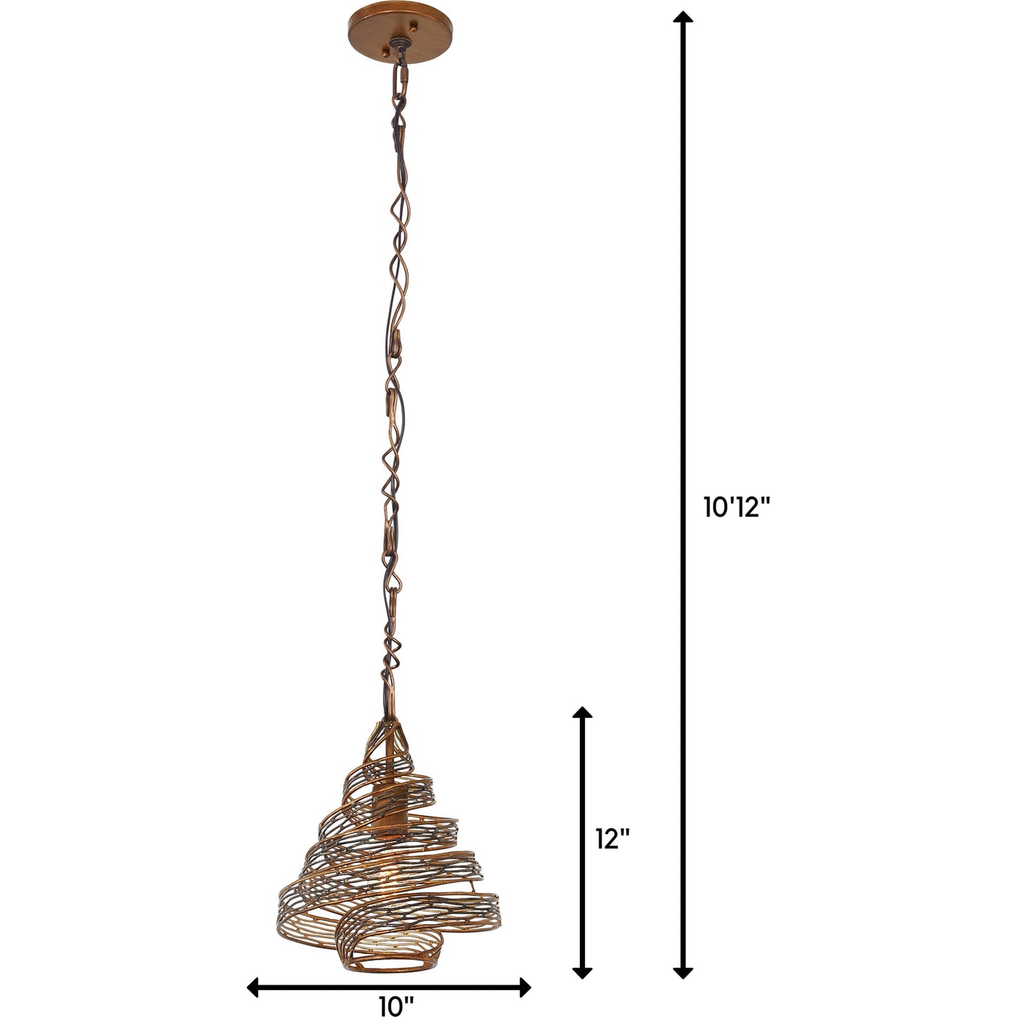 005 SR-817756 | Additional Silo | Flow III Twist Mini Pendant by Varaluz in hammered ore. Made from hammered ore in a modern style.