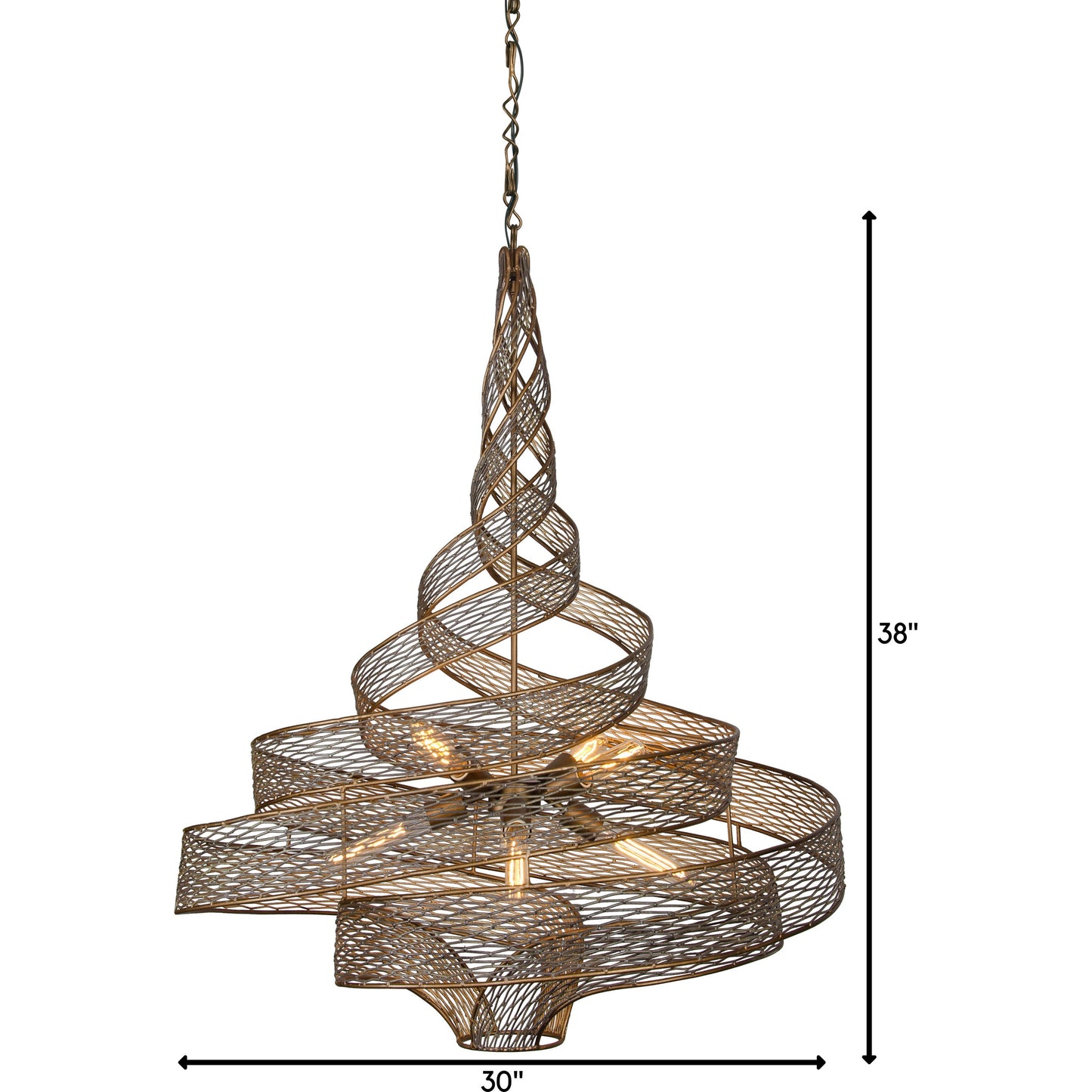 003 SR-817761 | Additional Silo | Flow Twist Chandelier by Varaluz in hammered ore. Made from hammered ore in a modern style.