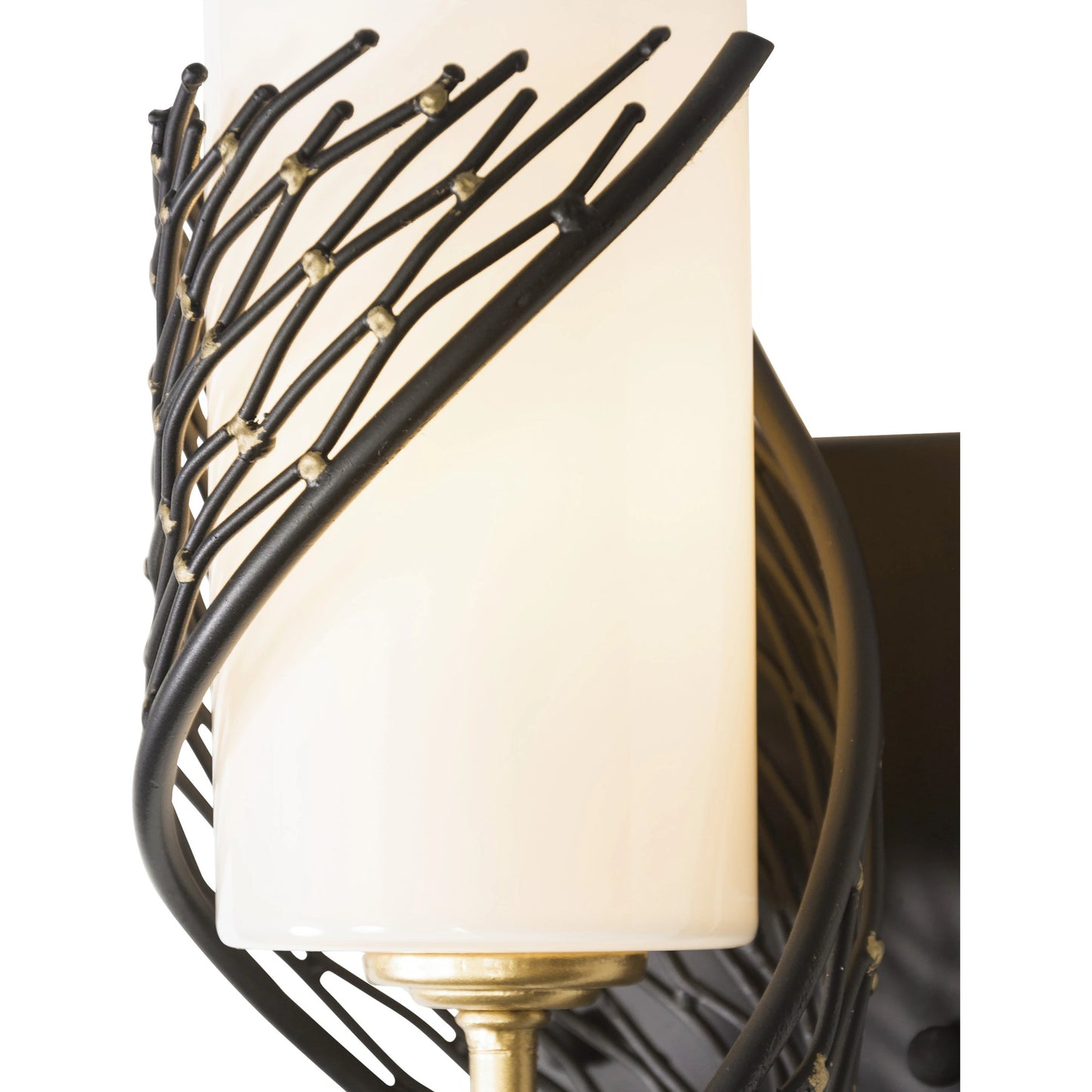 005 SI-1991389 | Additional Silo | Flow I Sconce by Varaluz in matte black/french gold. Made from unique in a modern style.
