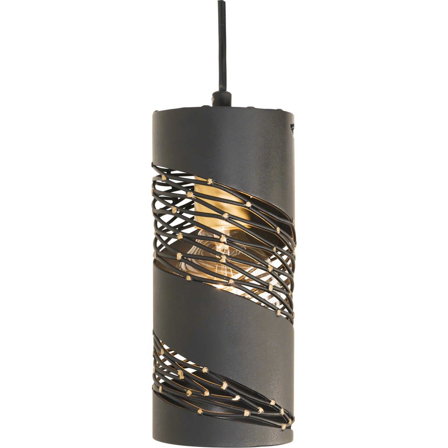 001 SI-1991387 | Additional Silo | Flow I Mini Pendant by Varaluz in matte black/french gold. Made from unique in a modern style.