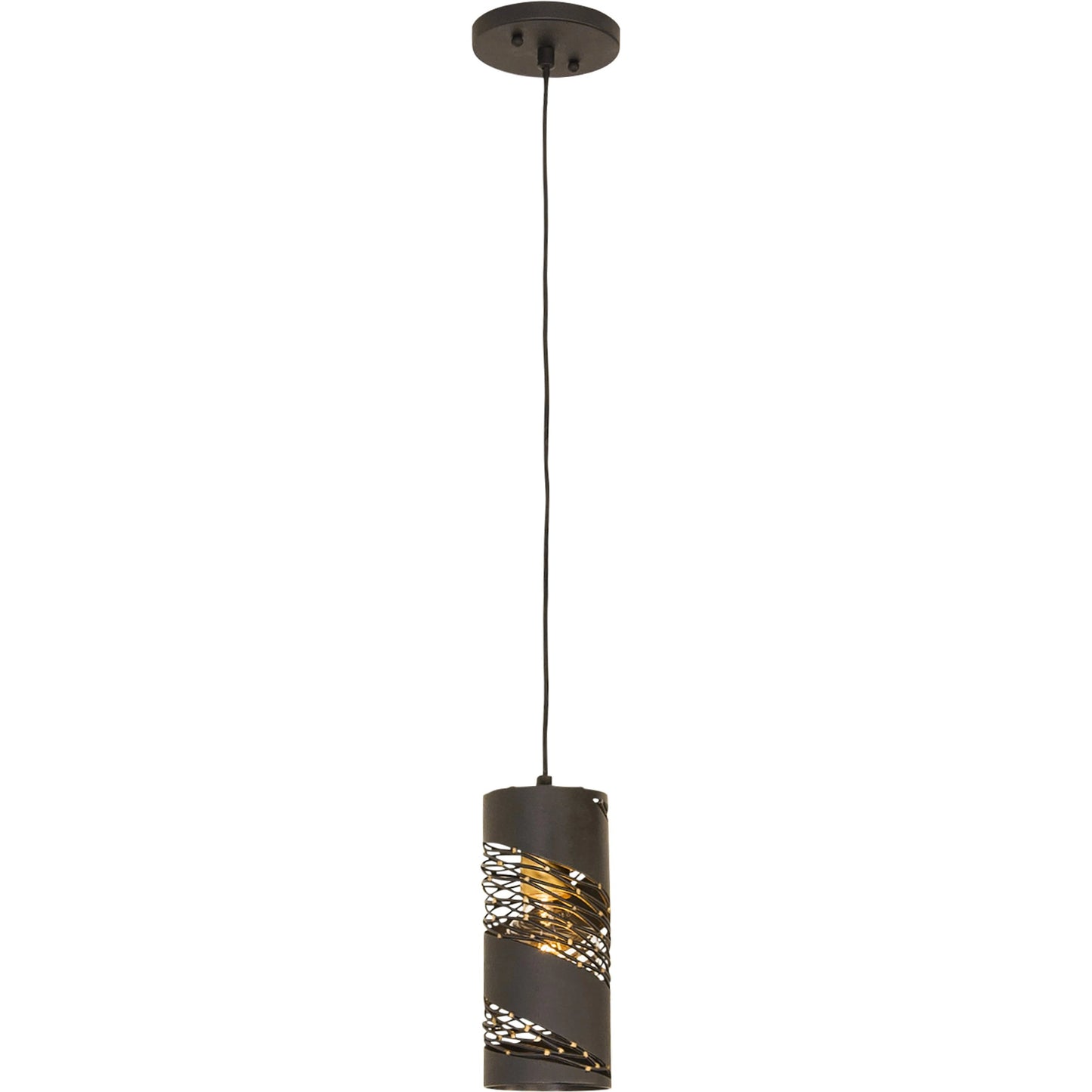002 SI-1991387 | Additional Silo | Flow I Mini Pendant by Varaluz in matte black/french gold. Made from unique in a modern style.