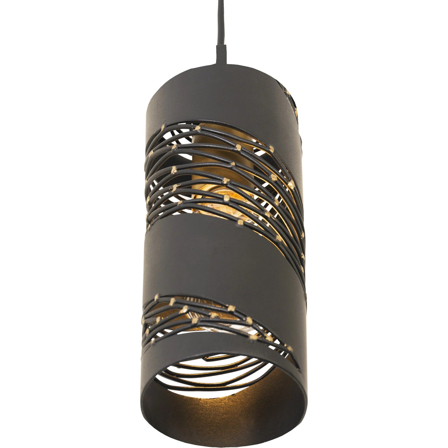 003 SI-1991387 | Additional Silo | Flow I Mini Pendant by Varaluz in matte black/french gold. Made from unique in a modern style.