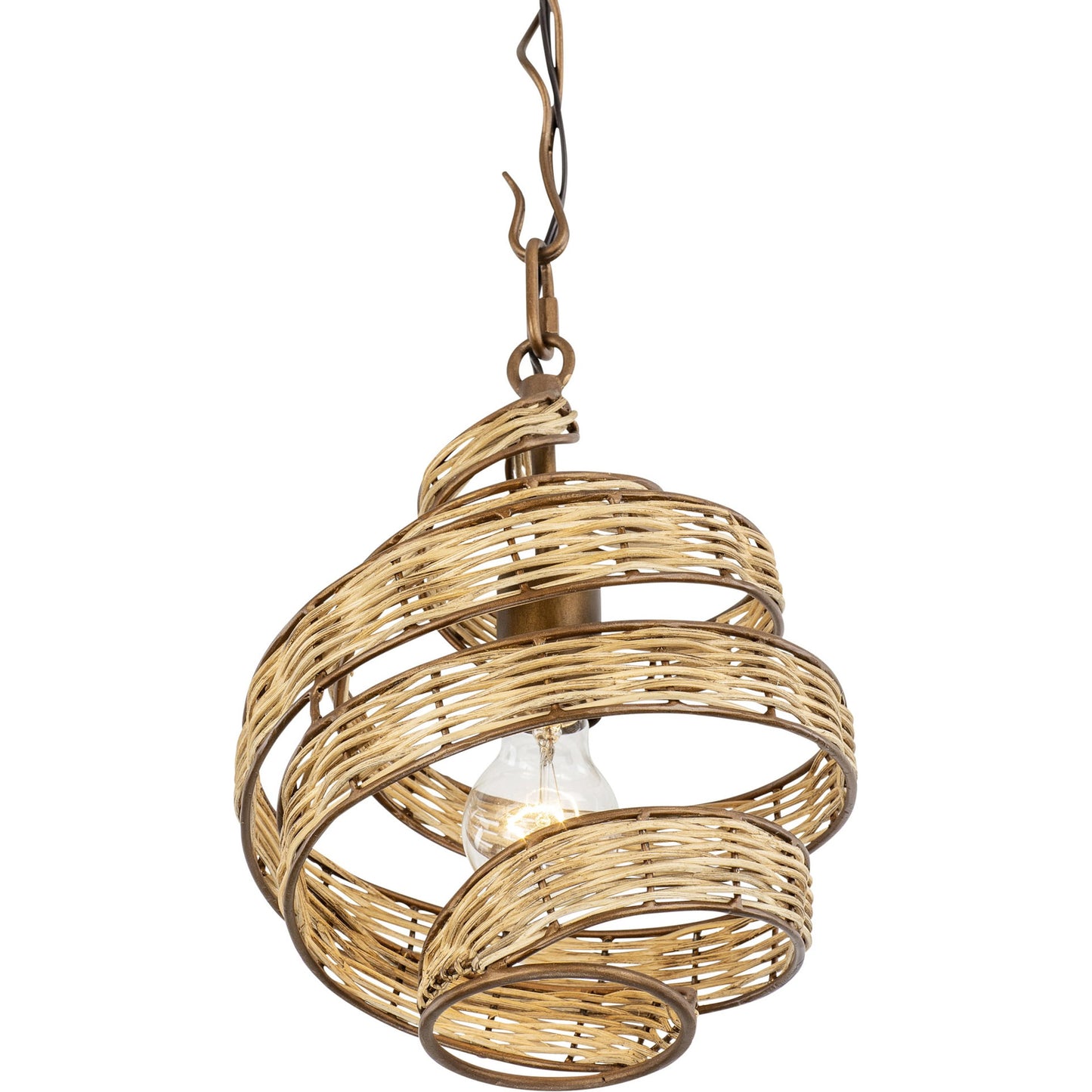 002 SI-1991393 | Additional Silo | Flow II Twist Mini Pendant by Varaluz in baguette/natural rattan. Made from unique in a modern style.