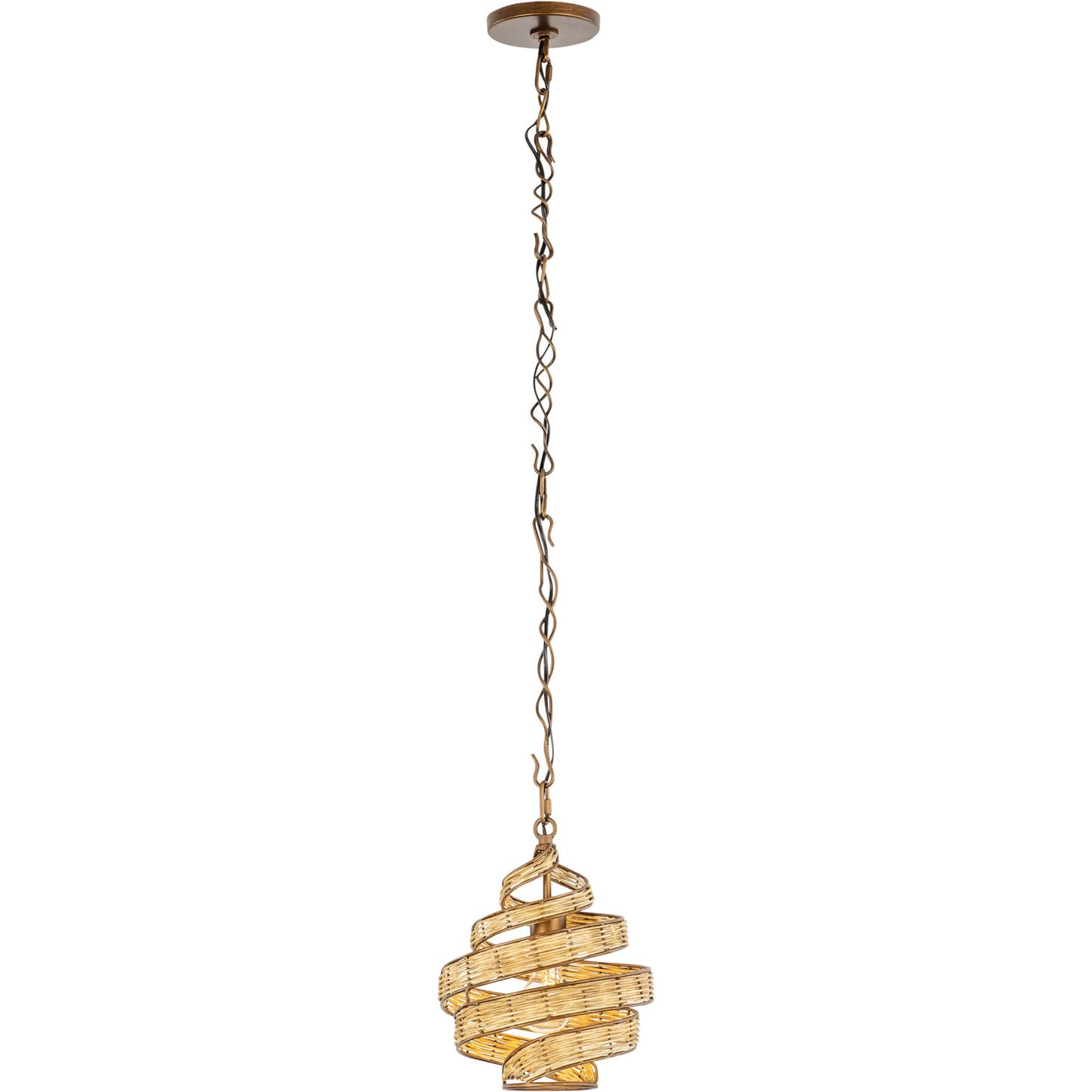 004 SI-1991393 | Additional Silo | Flow II Twist Mini Pendant by Varaluz in baguette/natural rattan. Made from unique in a modern style.