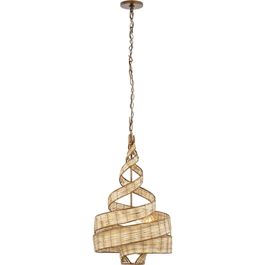 001 SI-1991394 | Primary Silo | Flow II Twist 3-Light Pendant by Varaluz in baguette/natural rattan. Made from unique in a modern style.