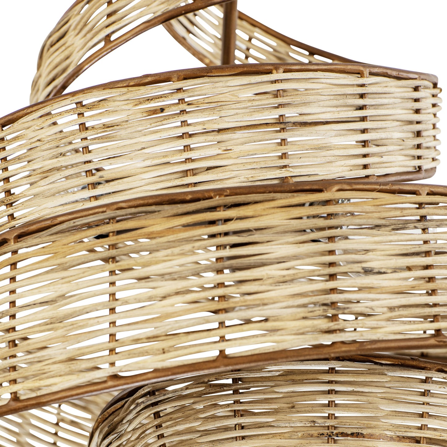 004 SI-1991394 | Additional Silo | Flow II Twist 3-Light Pendant by Varaluz in baguette/natural rattan. Made from unique in a modern style.