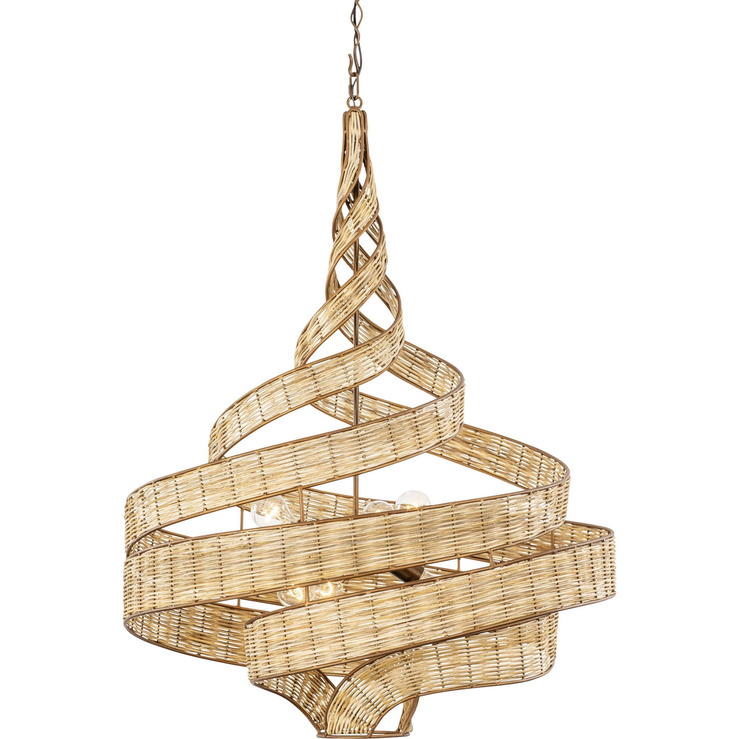 008 SI-1991397 | Additional Silo | Flow II Twist 6-Light Pendant by Varaluz in baguette/natural rattan. Made from unique in a modern style.