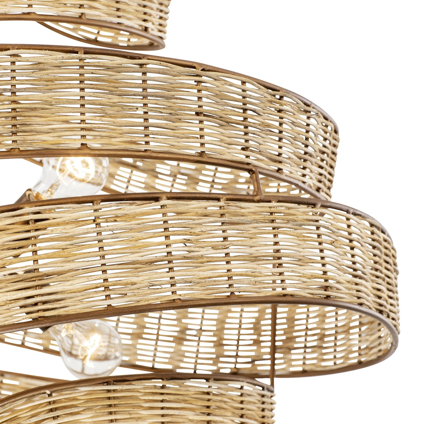 012 SI-1991397 | Additional Silo | Flow II Twist 6-Light Pendant by Varaluz in baguette/natural rattan. Made from unique in a modern style.