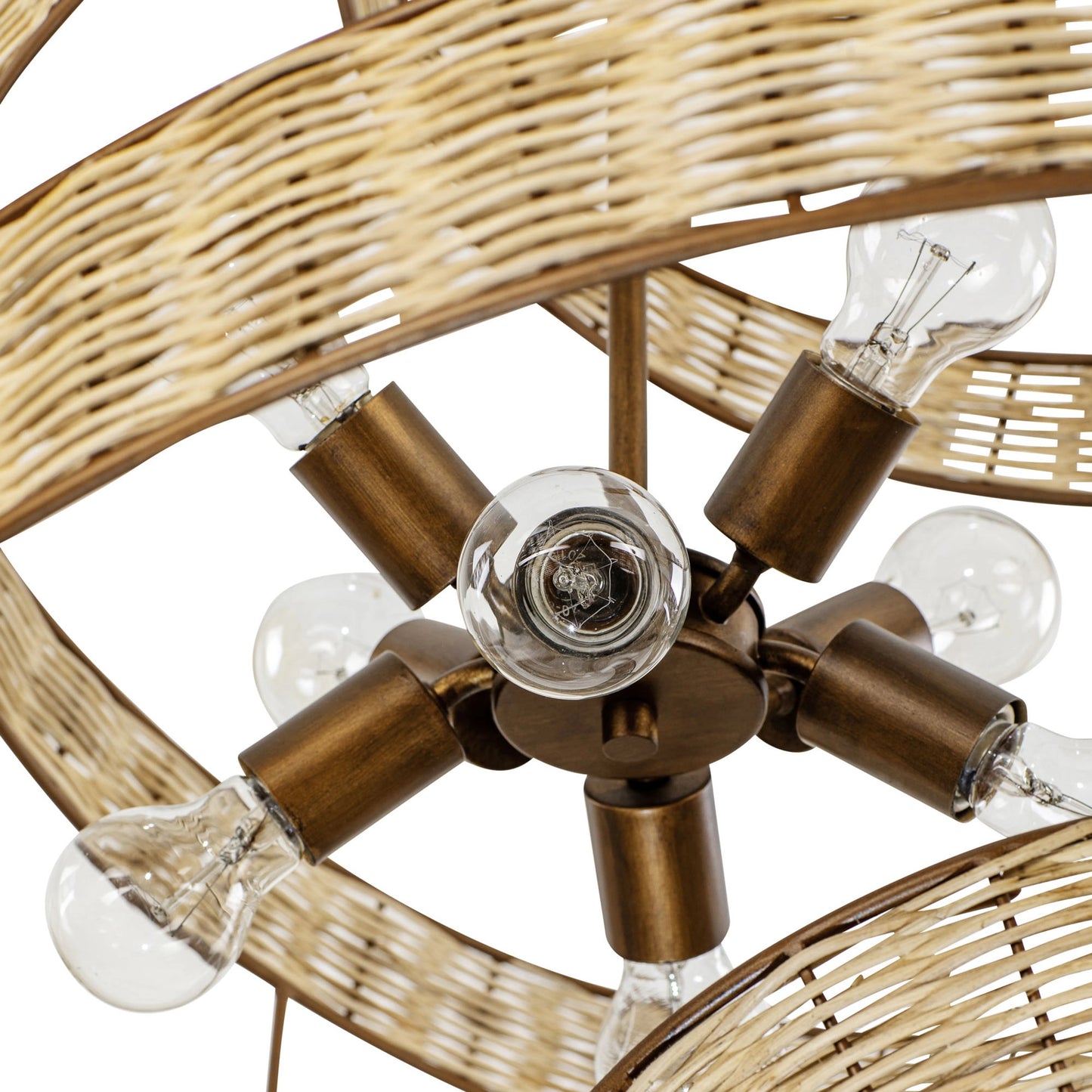 007 SI-1991400 | Additional Silo | Flow II Twist 8-Light Pendant by Varaluz in baguette/natural rattan. Made from unique in a modern style.
