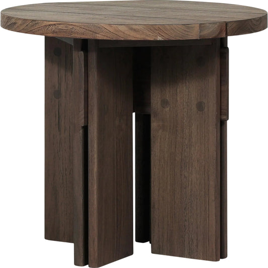 Railay Outdoor End Table by Four Hands in stained toasted brown-fsc. Made from solid fsc®-certified teak in a traditional style.