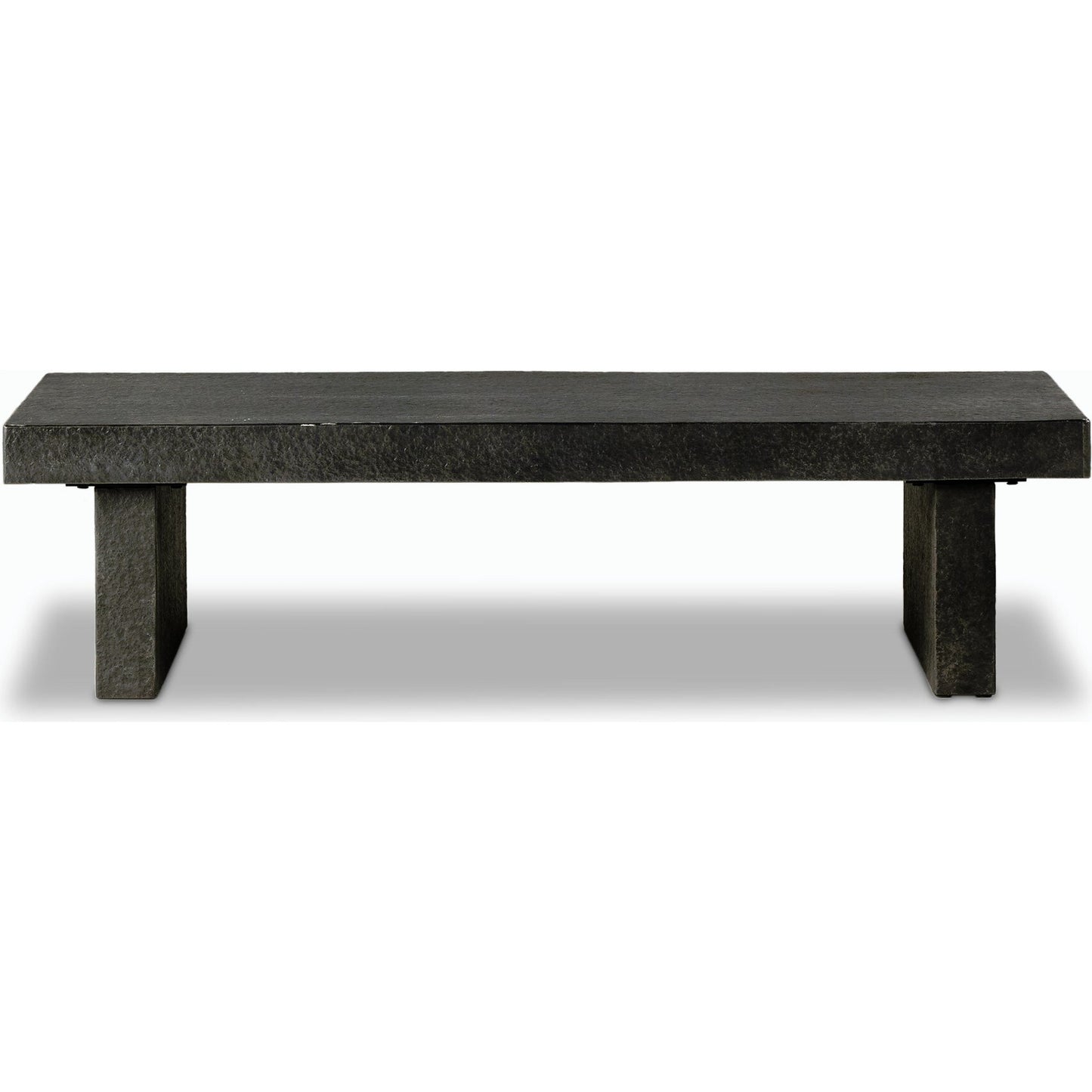 004 SI-2158200 | Additional Silo | Huesca Outdoor Coffee Table by Four Hands in distressed graphite concrete. Made from concrete in a modern style.