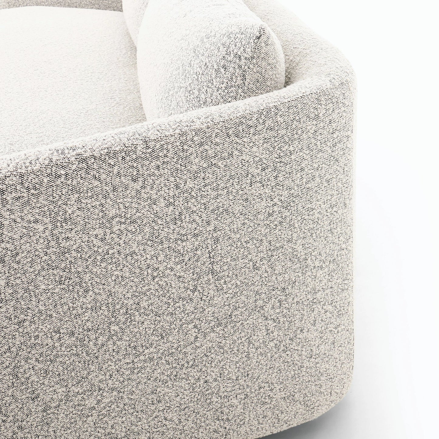 010 SI-2158547 | Closeup | Topanga SOFA-97" by Four Hands in knoll domino. Made from 95% polyester, 5% acrylic, poplar plywood, 100% polyester in a modern style.