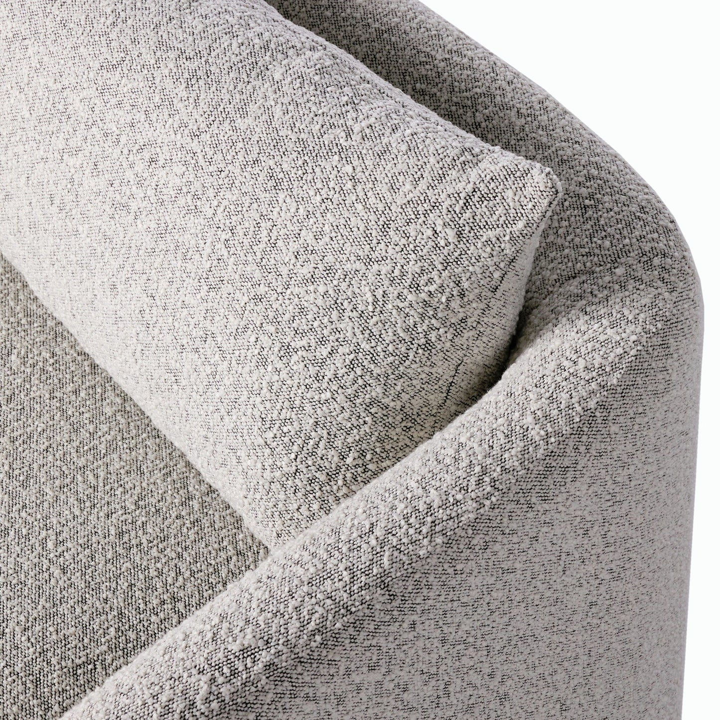 011 SI-2158547 | Closeup | Topanga SOFA-97" by Four Hands in knoll domino. Made from 95% polyester, 5% acrylic, poplar plywood, 100% polyester in a modern style.