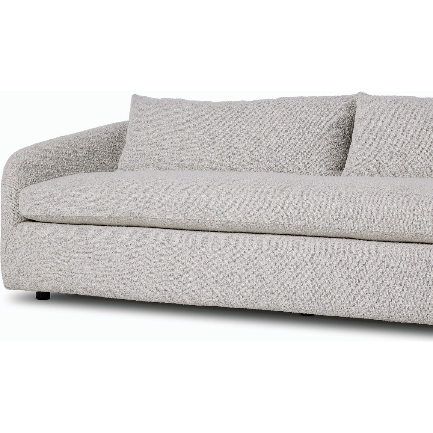 013 SI-2158547 | Closeup | Topanga SOFA-97" by Four Hands in knoll domino. Made from 95% polyester, 5% acrylic, poplar plywood, 100% polyester in a modern style.