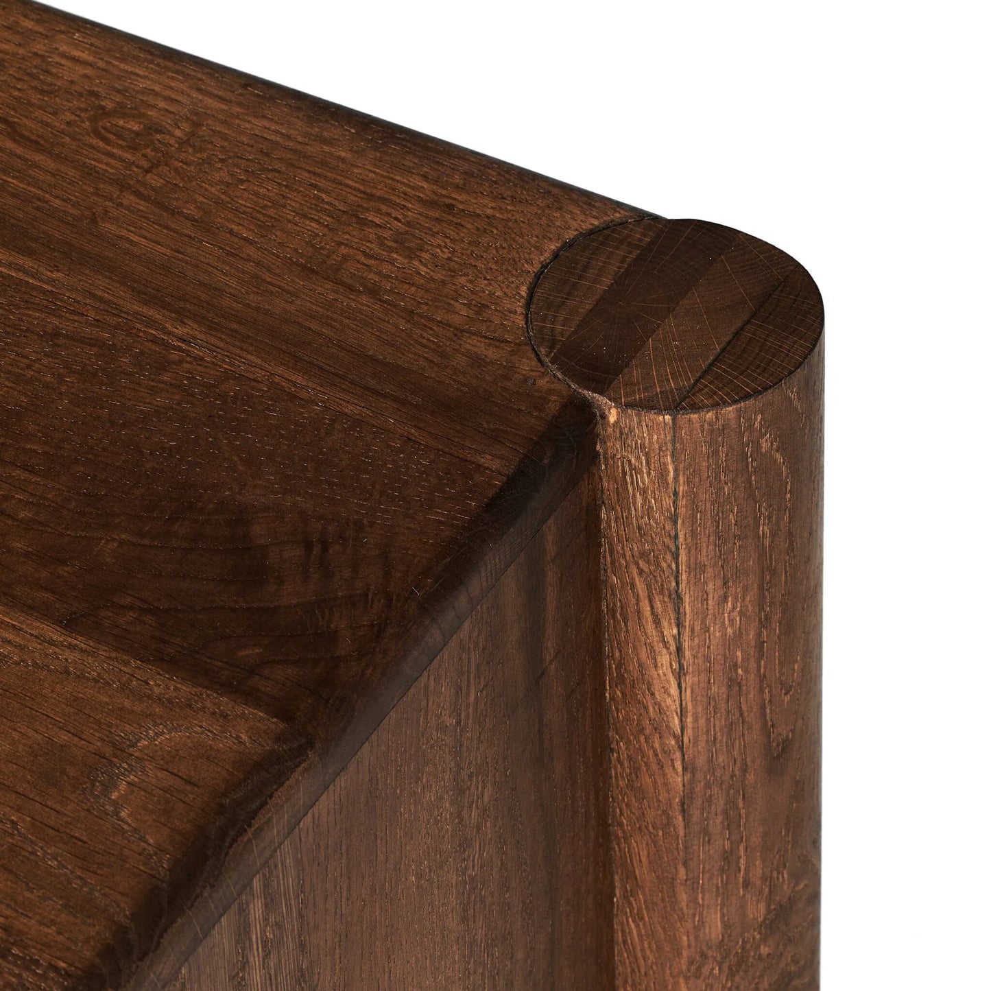 010 SI-2320054 | Closeup | Ezri Media Console by Four Hands in cocoa oak, carved cocoa oak. Made from solid oak in a unique style.