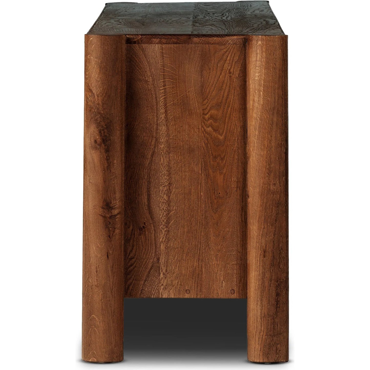 003 SI-2320054 | Additional Silo | Ezri Media Console by Four Hands in cocoa oak, carved cocoa oak. Made from solid oak in a unique style.