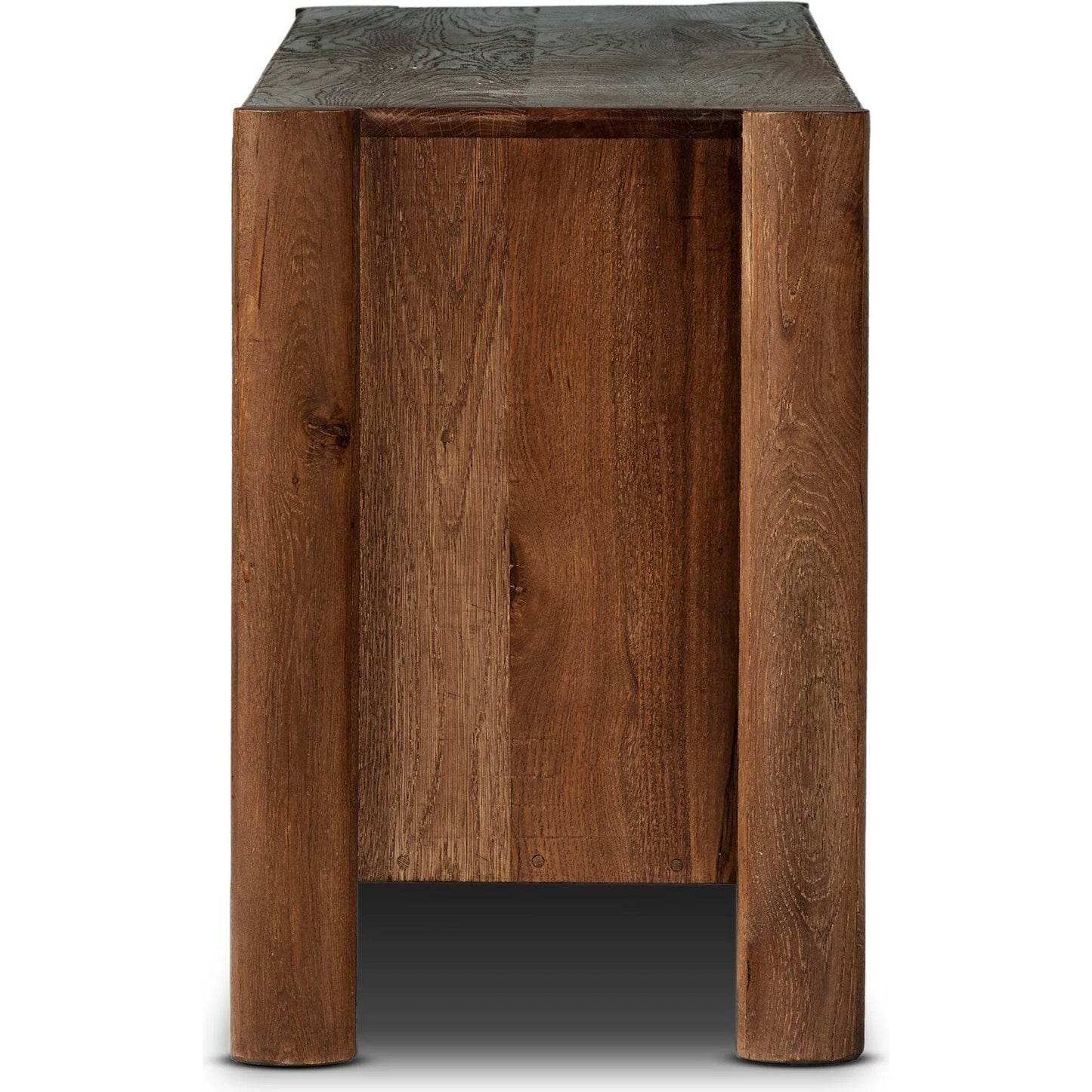 005 SI-2320054 | Additional Silo | Ezri Media Console by Four Hands in cocoa oak, carved cocoa oak. Made from solid oak in a unique style.