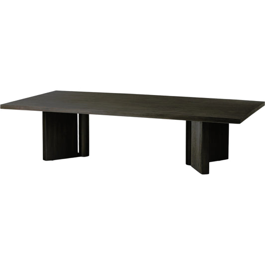 001 SI-2158204 | Primary Silo | Huxley Coffee Table by Four Hands in smoked black veneer. Made from thick oak veneer, solid oak in a modern style.