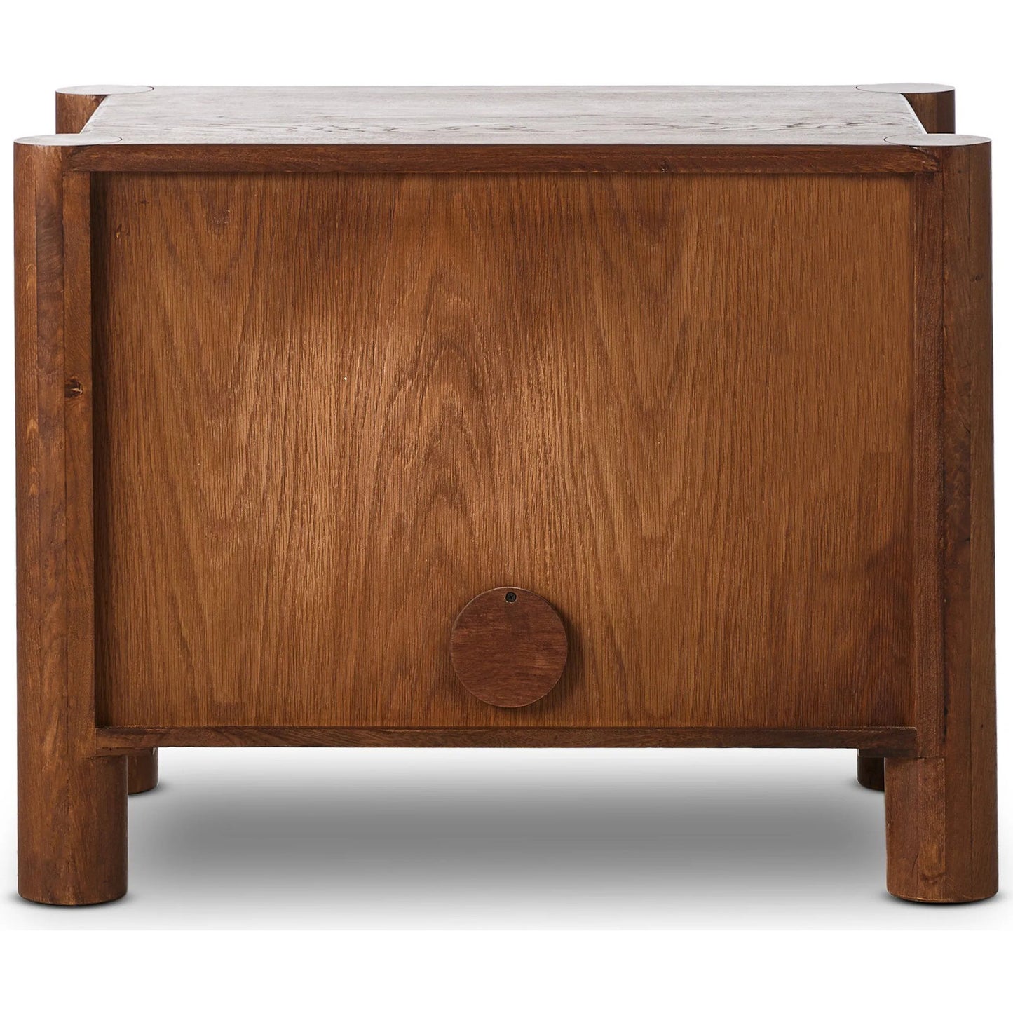 004 SI-2320055 | Additional Silo | Ezri Nightstand by Four Hands in cocoa oak, carved cocoa oak. Made from solid oak in a unique style.