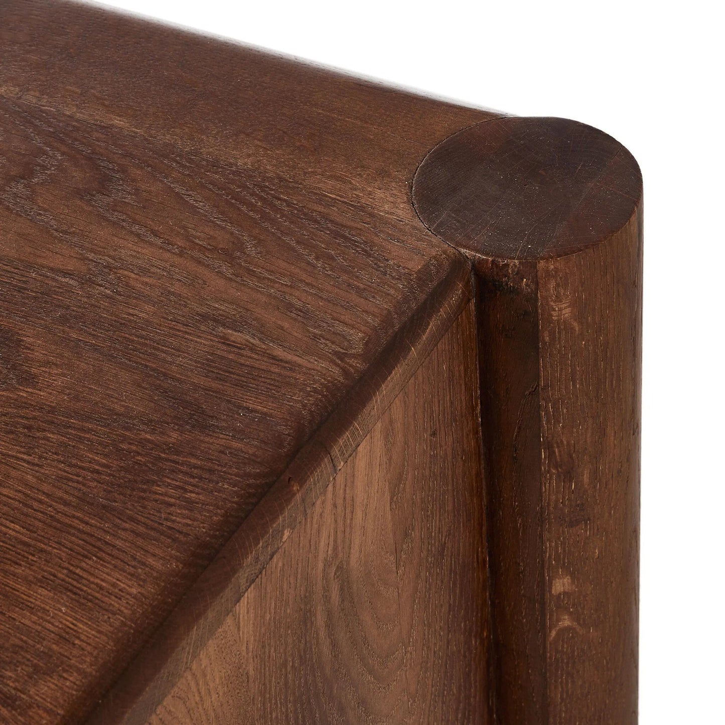 012 SI-2320055 | Closeup | Ezri Nightstand by Four Hands in cocoa oak, carved cocoa oak. Made from solid oak in a unique style.