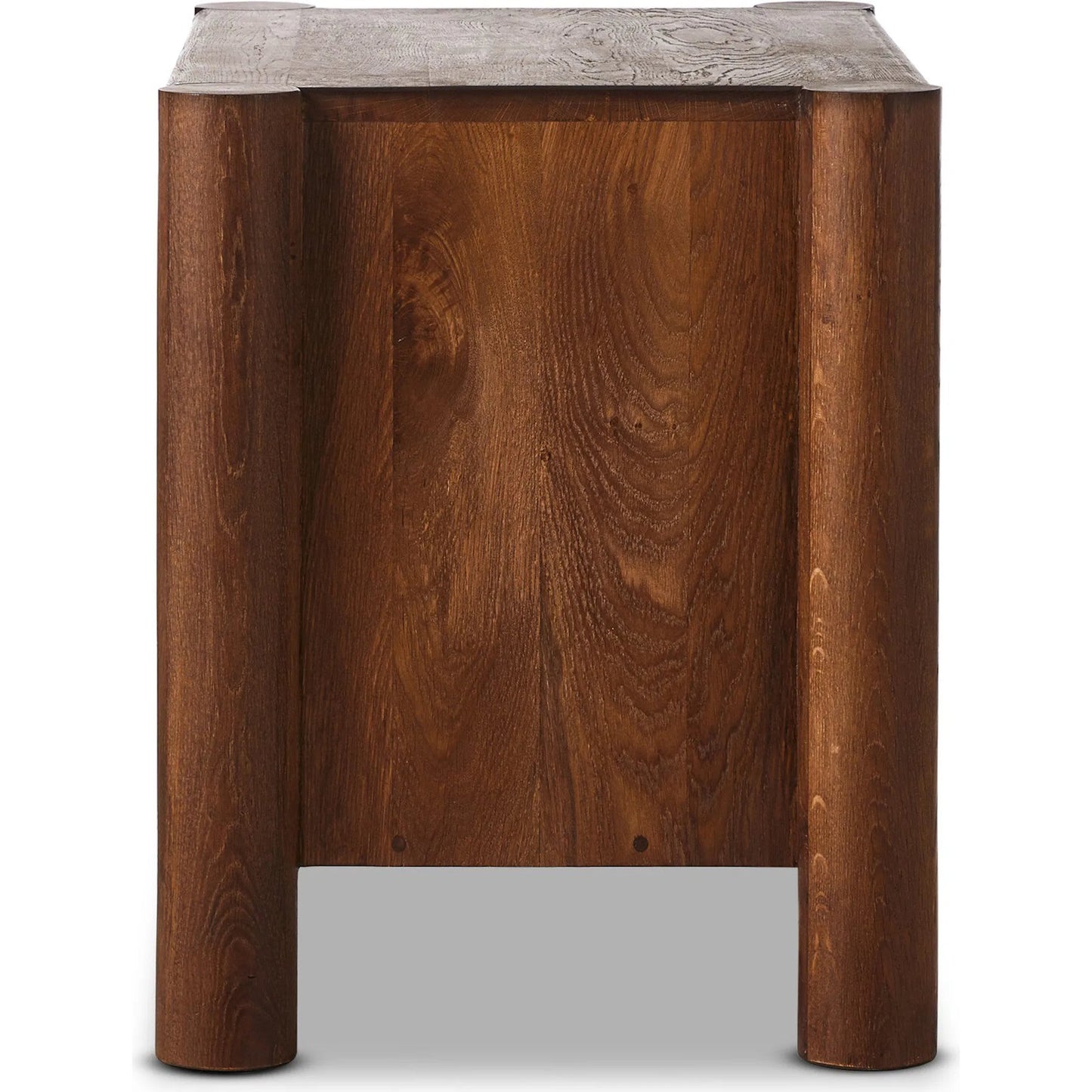 003 SI-2320055 | Additional Silo | Ezri Nightstand by Four Hands in cocoa oak, carved cocoa oak. Made from solid oak in a unique style.