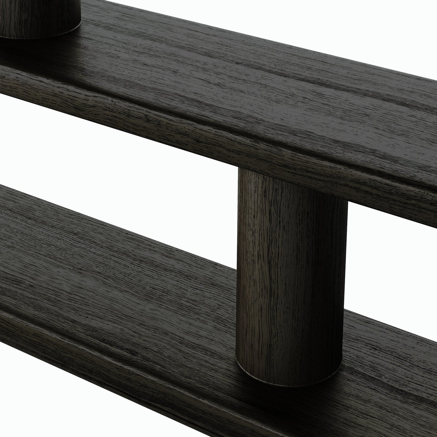 015 SI-2158284 | Closeup | Luciana Bookcase by Four Hands. Made from oak veneer, solid oak in a modern style.
