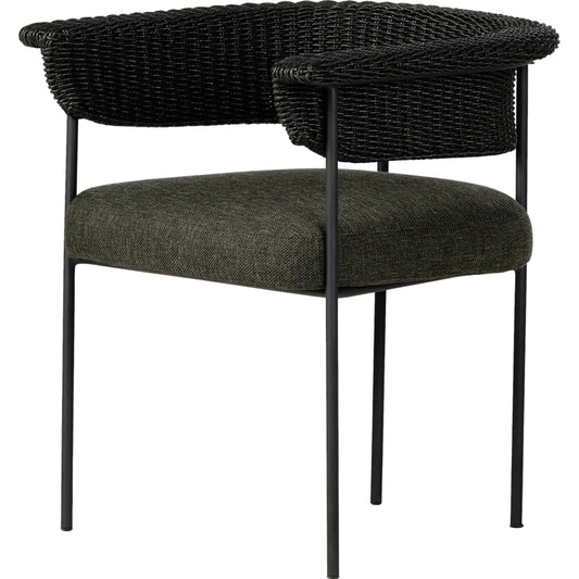 001 SI-2158101 | Primary Silo | Carrie Outdoor Dining Chair by Four Hands. Made from 100% olefin, iron, 100% polyethylene in a modern style.