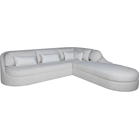 001 SI-2540406 | Primary Silo | Artistica Sectional by Artistica Home in white. Made from oak, fabric in a unique style.