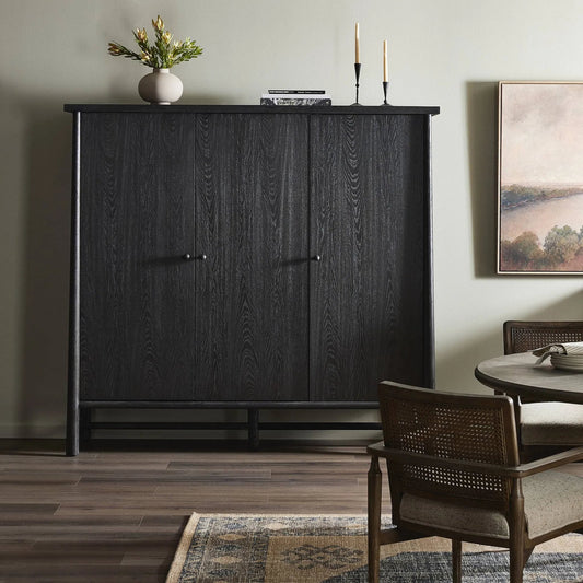 Renaud 3-DOOR Cabinet by Four Hands. Made from oak veneer, solid oak in a modern style.