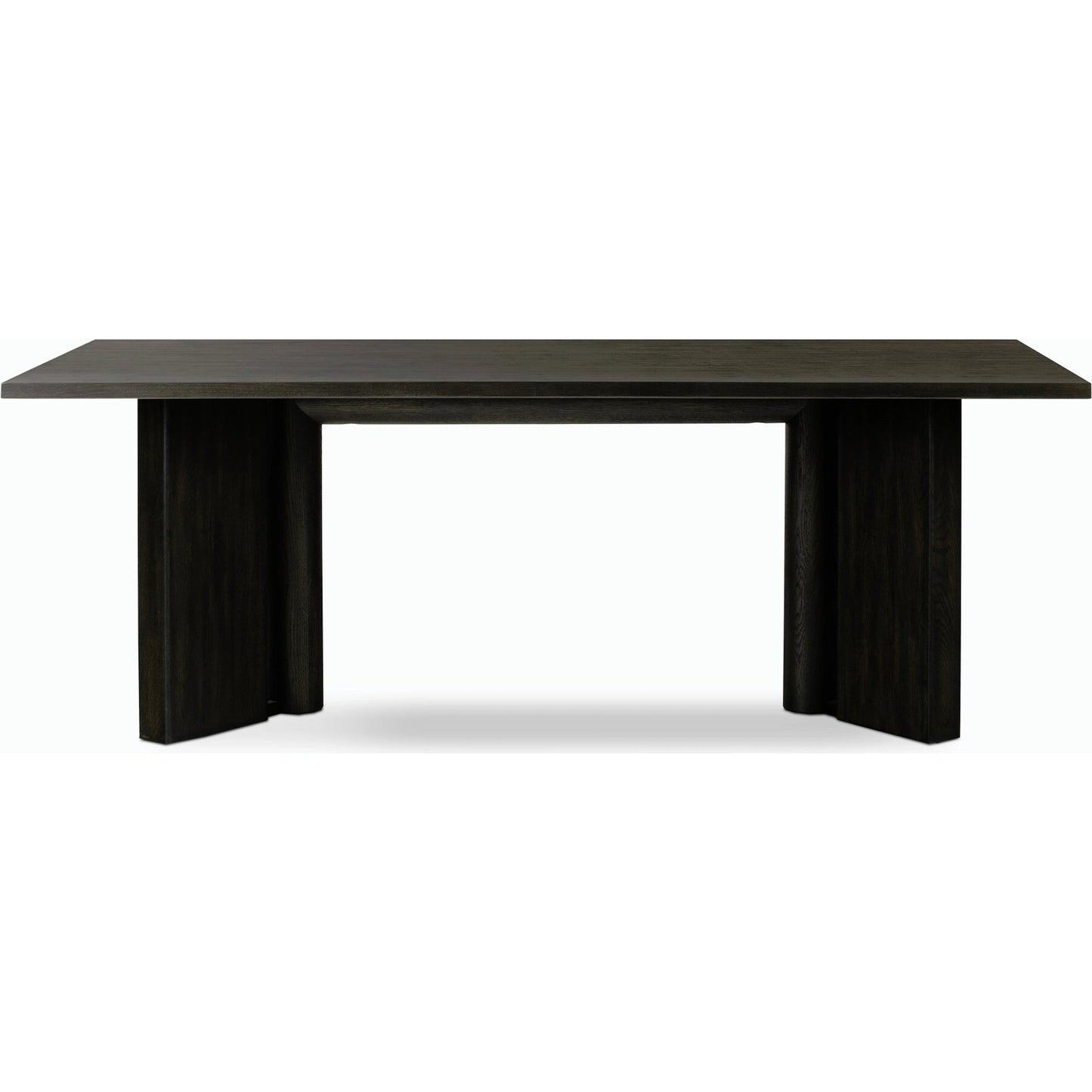 002 SI-2158206 | Additional Silo | Huxley Dining Table 84" by Four Hands in smoked black veneer. Made from thick oak veneer, solid oak in a modern style.
