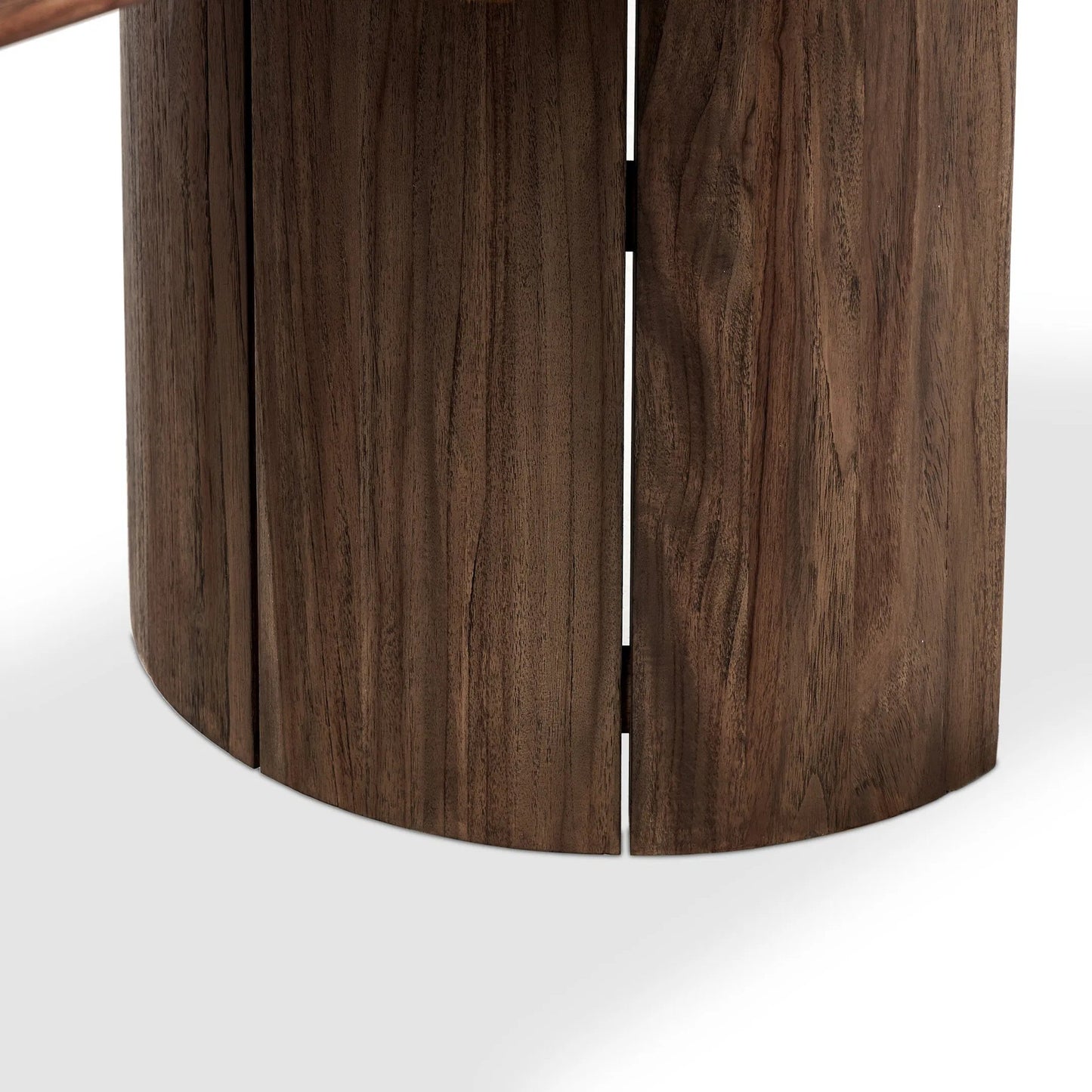007 SI-2257133 | Closeup | Paden Outdoor Dining Table by Four Hands in stained toasted brown-fsc. Made from solid fsc®-certified teak in a unique style.