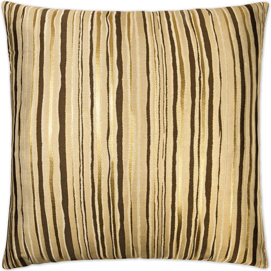 Metallic Stripe Pillow by DV Kap Home in gold. Made from 100% polyester in a eclectic & global style.