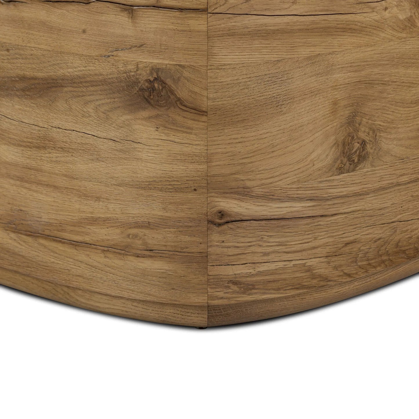 007 SI-2320148 | Closeup | Leandro End Table by Four Hands in natural reclaimed french oak. Made from solid reclaimed oak in a unique style.