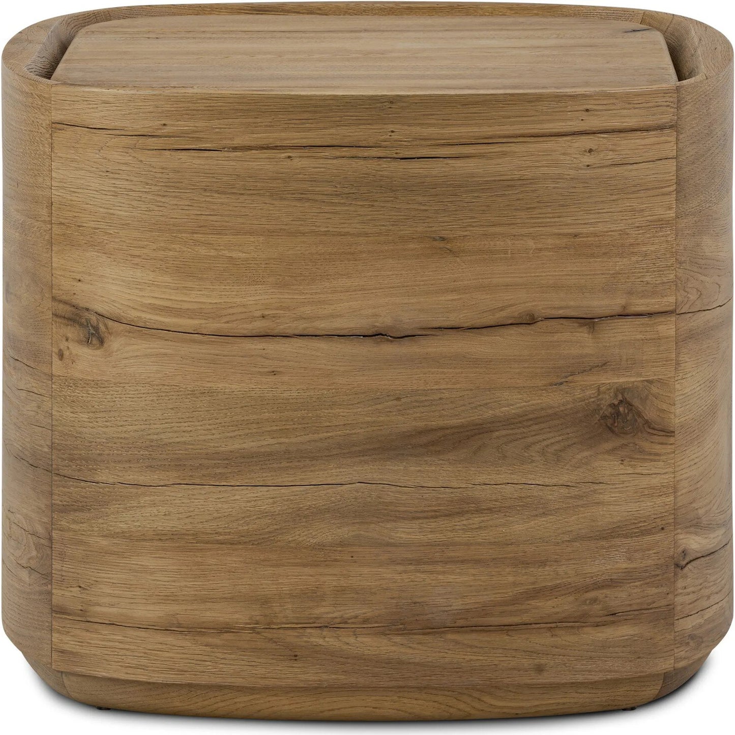 002 SI-2320148 | Additional Silo | Leandro End Table by Four Hands in natural reclaimed french oak. Made from solid reclaimed oak in a unique style.