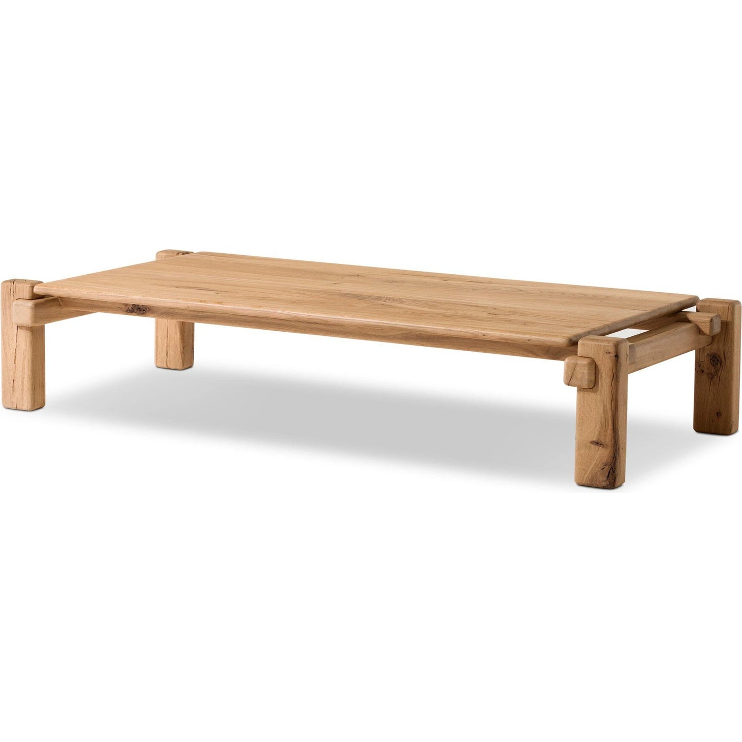 001 SI-2137485 | Primary Silo | Marcia Large Coffee Table by Four Hands in natural reclaimed french oak. Made from solid reclaimed oak in a modern style.