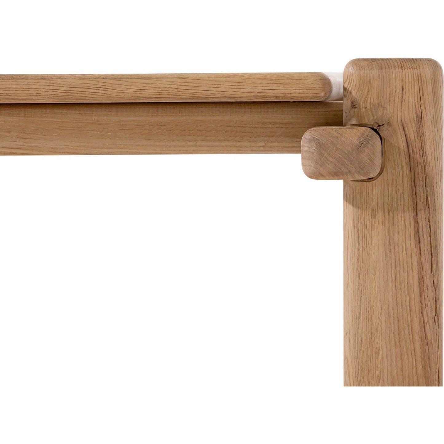 004 SI-2137487 | Closeup | Marcia Square Coffee Table by Four Hands in natural reclaimed french oak. Made from solid reclaimed oak in a modern style.