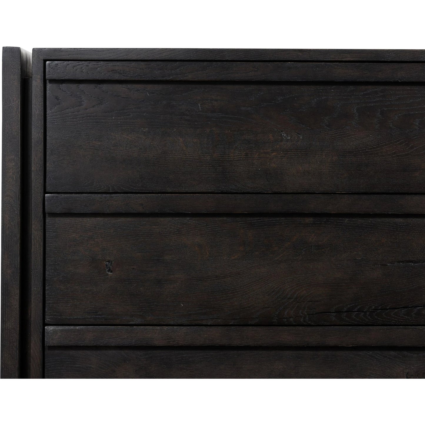 005 SI-2137157 | Closeup | Alora Dresser by Four Hands in dark espresso. Made from solid reclaimed oak, brass in a modern style.