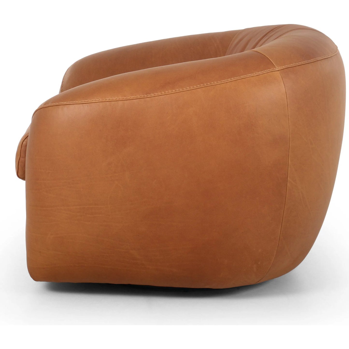 003 SI-2449410 | Additional Silo | Saldana Swivel Chair by Four Hands in lorento cognac. Made from top grain leather in a unique style.