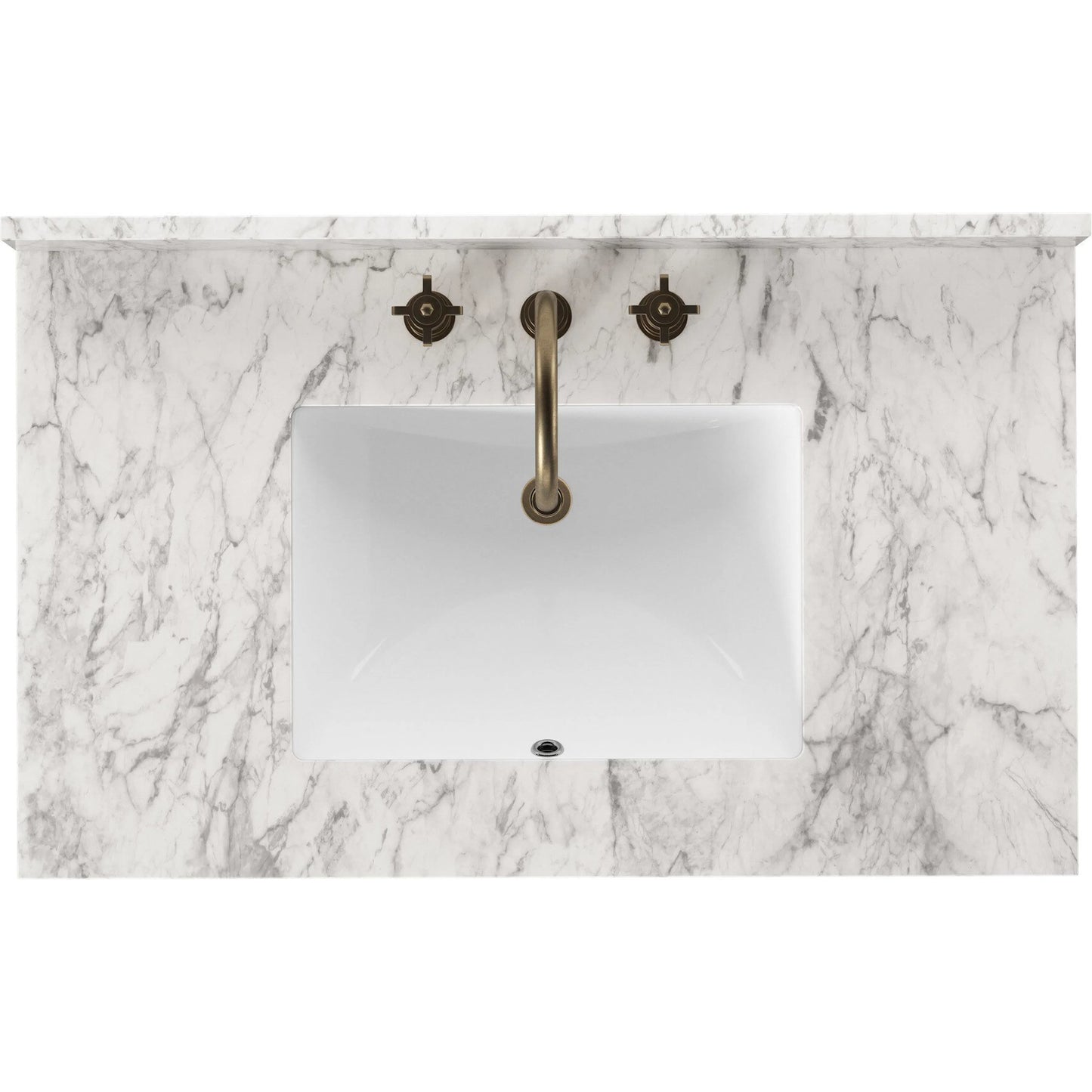 005 SI-2377102 | Additional Silo | Millie Single Vanity by Four Hands in satin drifted black veneer, carrara marble. Made from oak veneer, solid marble in a unique style.