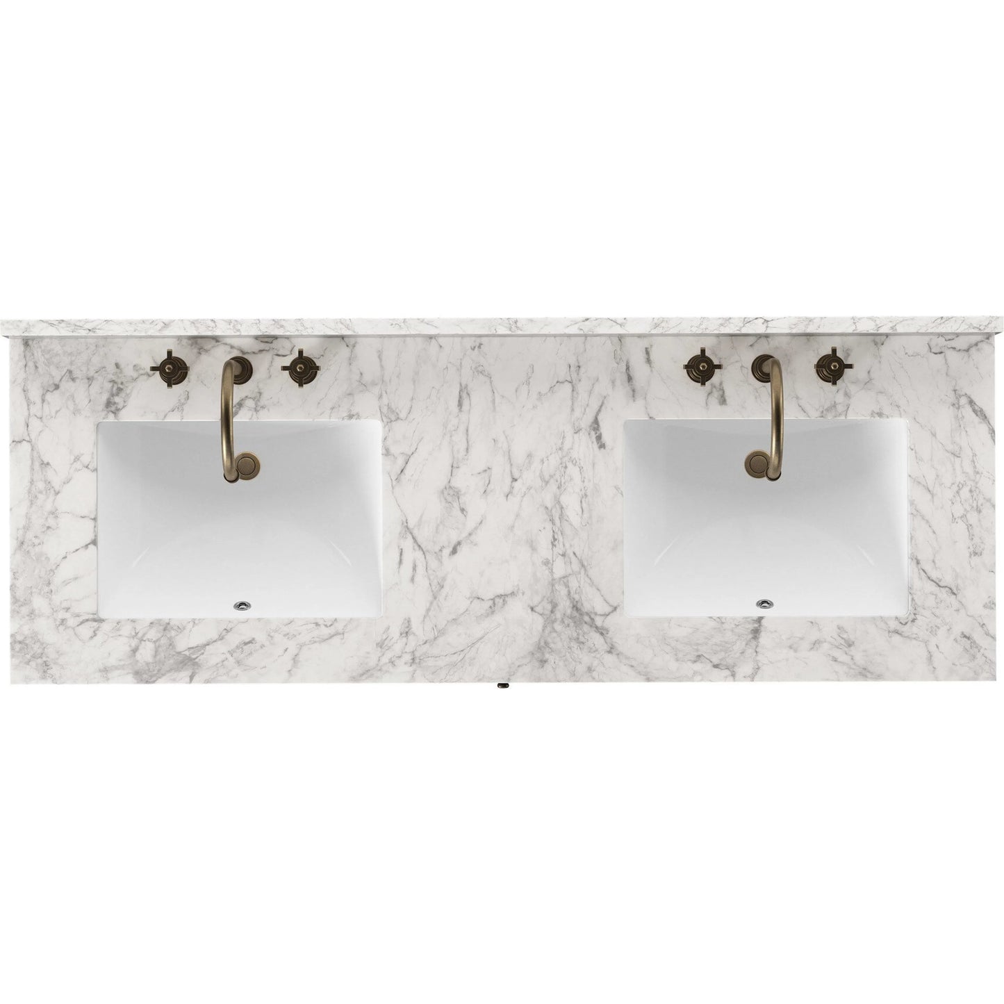 005 SI-2377101 | Additional Silo | Millie Double Vanity by Four Hands in satin drifted black veneer, carrara marble. Made from oak veneer, solid marble in a unique style.