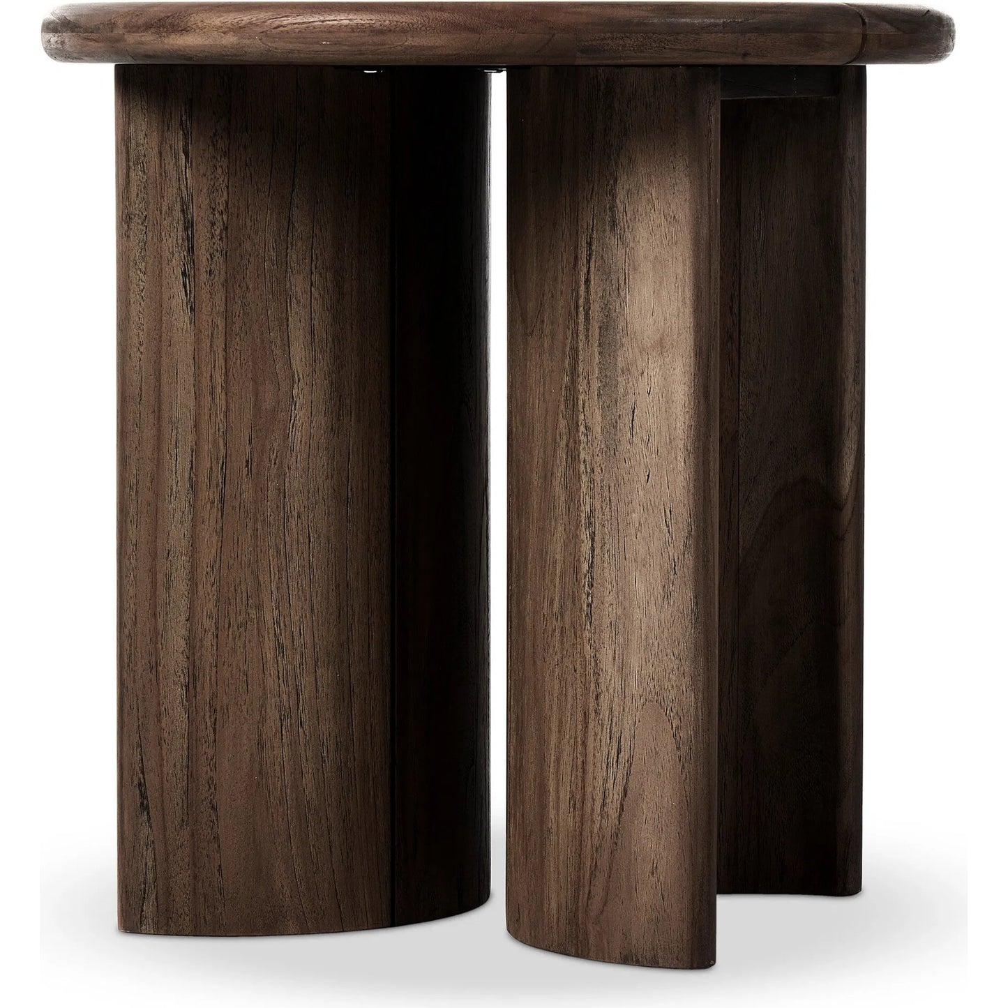 007 SI-2320211 | Closeup | Paden Outdoor End Table by Four Hands in stained toasted brown-fsc. Made from solid fsc®-certified teak in a unique style.